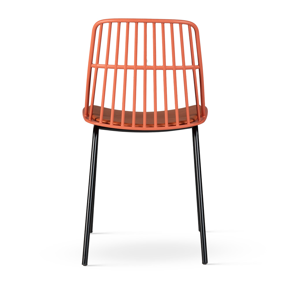 Wygodne krzesło z tworzywa sztucznego SYLVA pomarańczowe