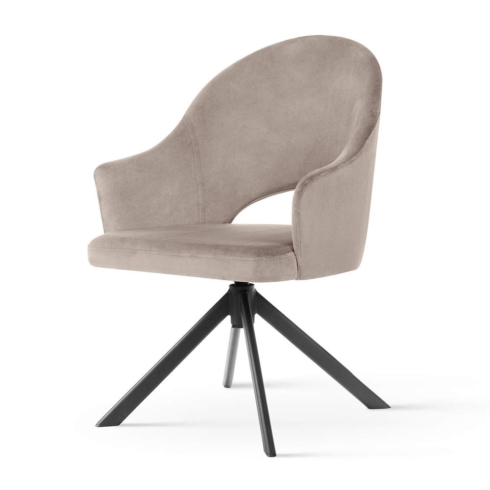 Krzesło z podłokietnikami obrotowe Goda Twist nogi w kolorze czarnym