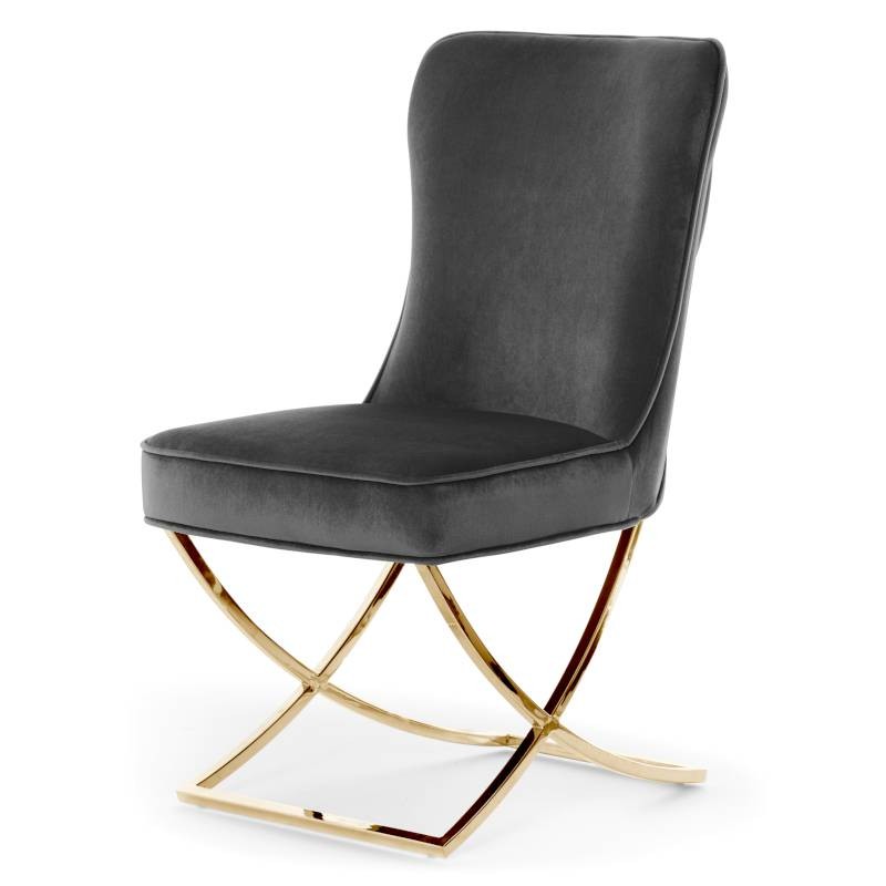 Krzesło SCARLETTE na złotej płozie