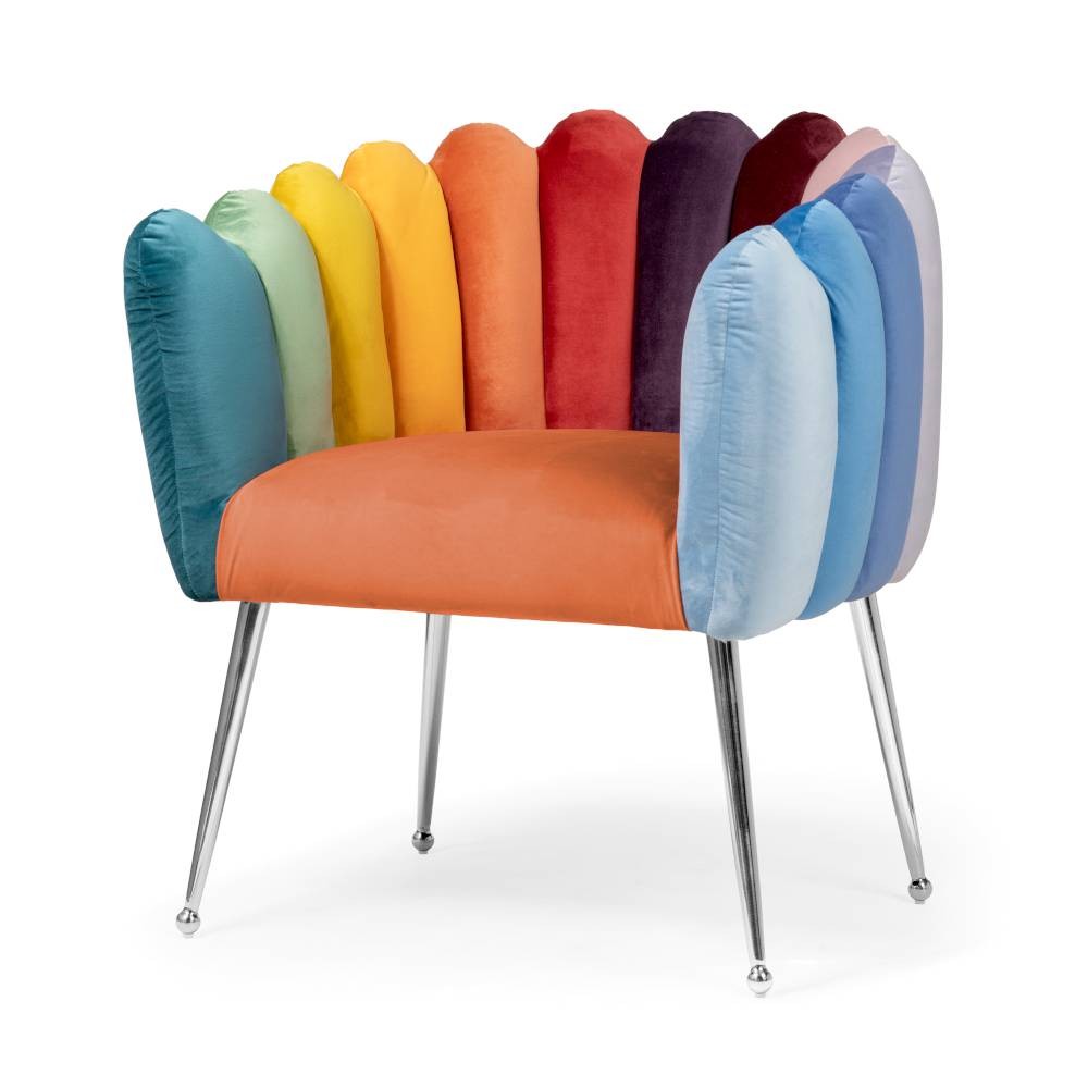 Kolorowe krzesło patchwork Lili Rainbow