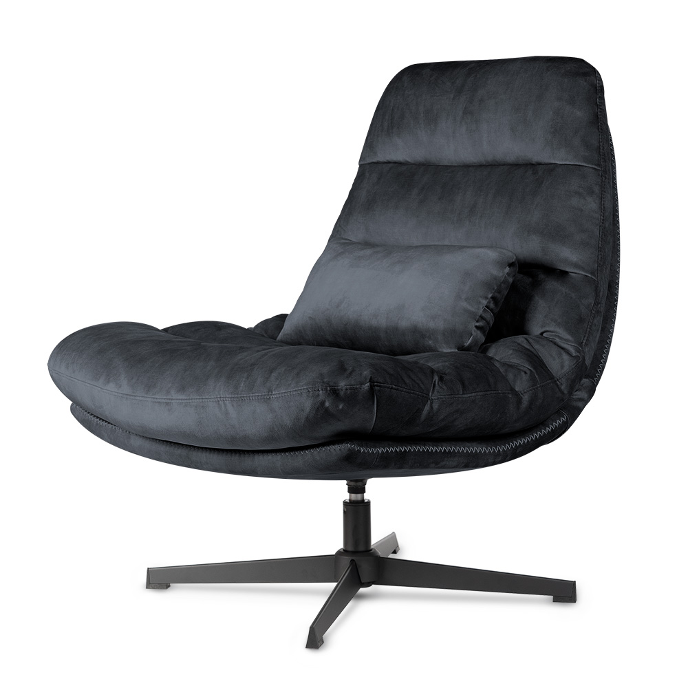 Fotel obrotowy z podnóżkiem COLORADO w kolorze czarnym