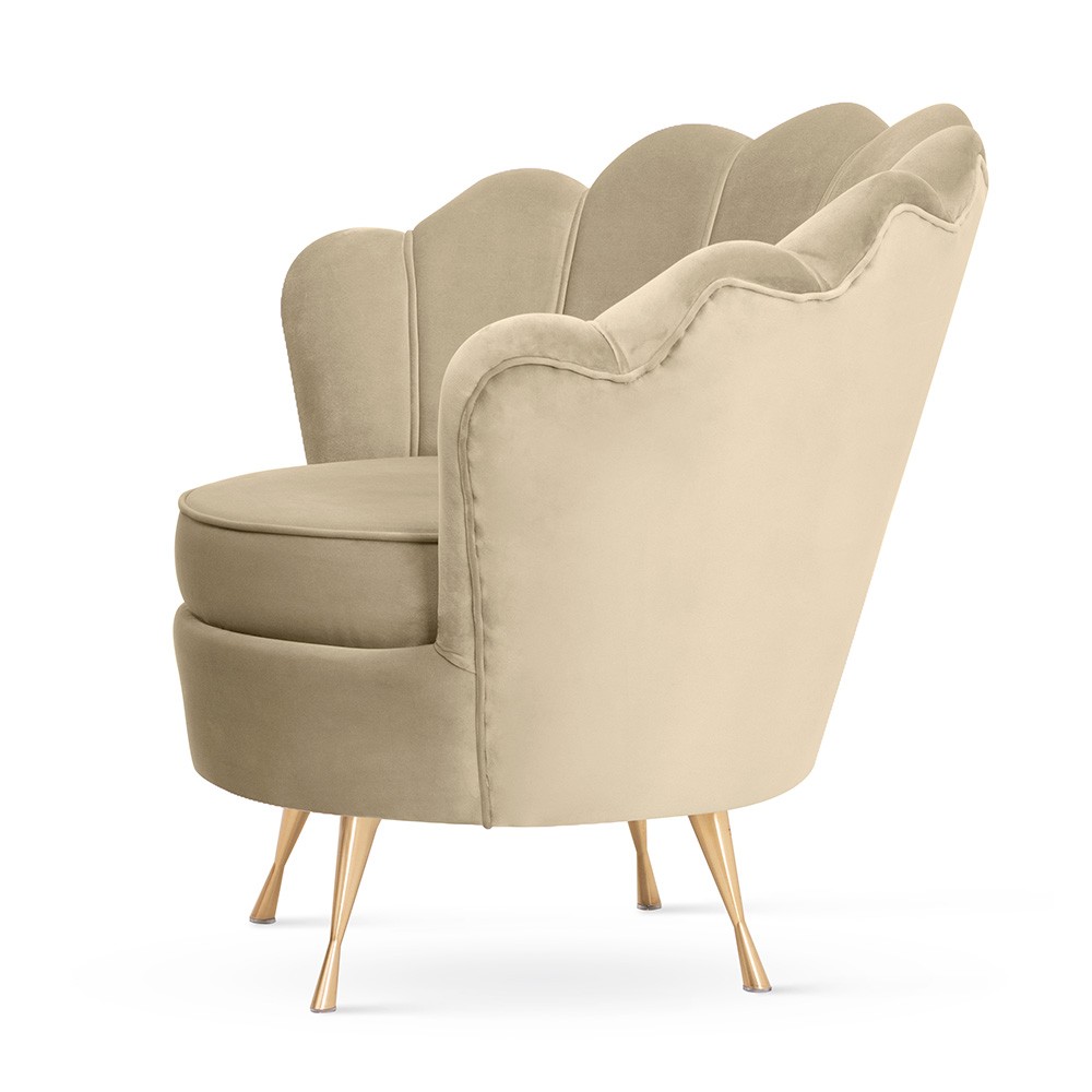 Fotel MUSZELKA w kremowym kolorze