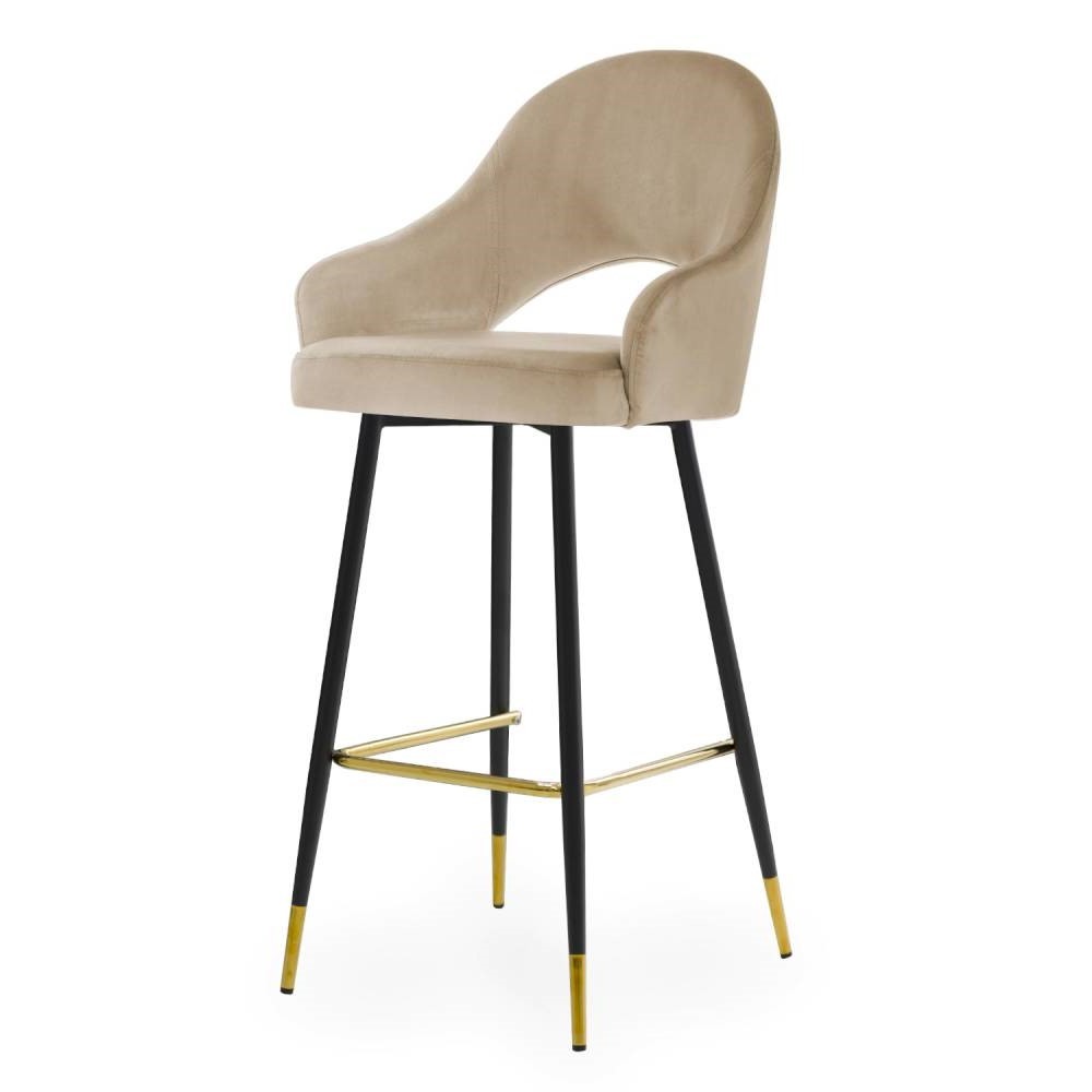 Krzesło barowe Goda M  hoker w stylu glamour