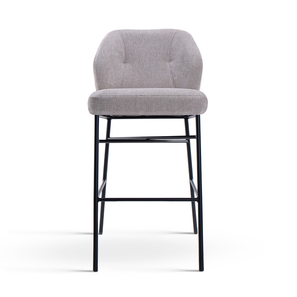 Duży wygodny hoker Irys 60 cm M. Nogi Czarne Z Personalizacją Tkaniny