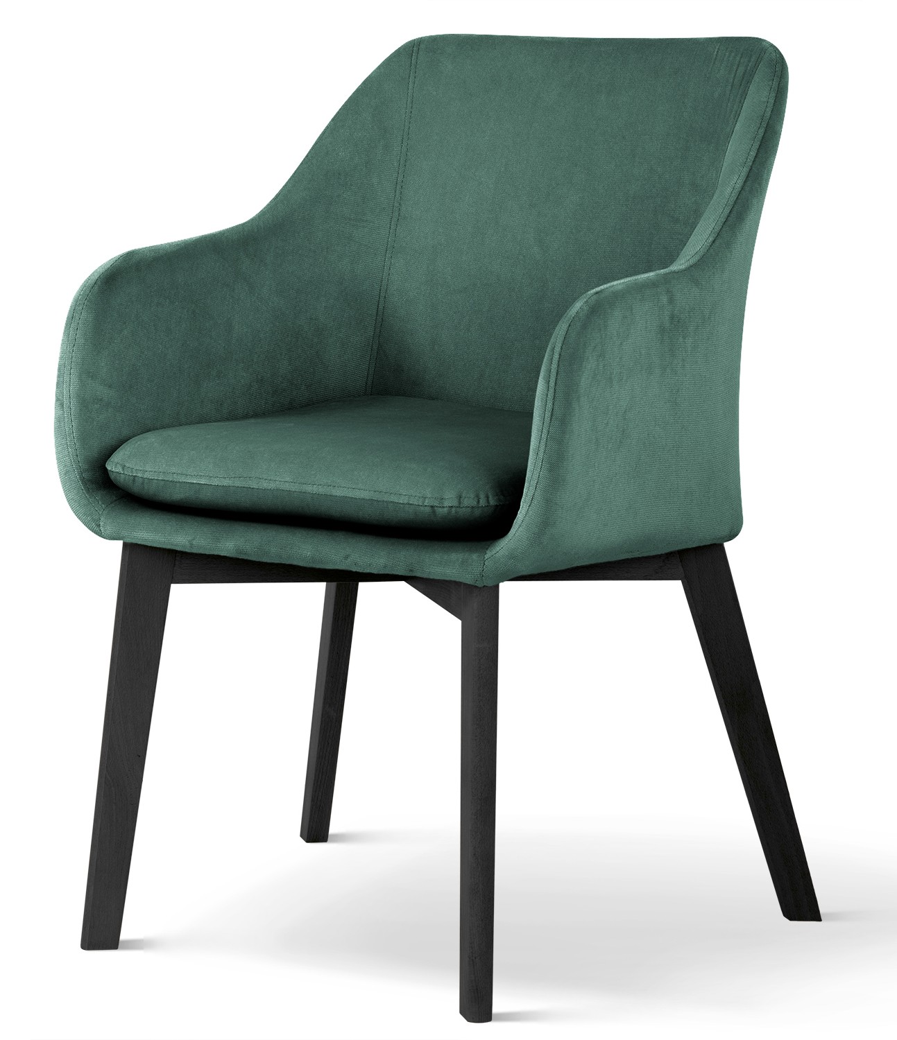 Krzesło kubełkowe na czarnej nodze HUAN loftowy