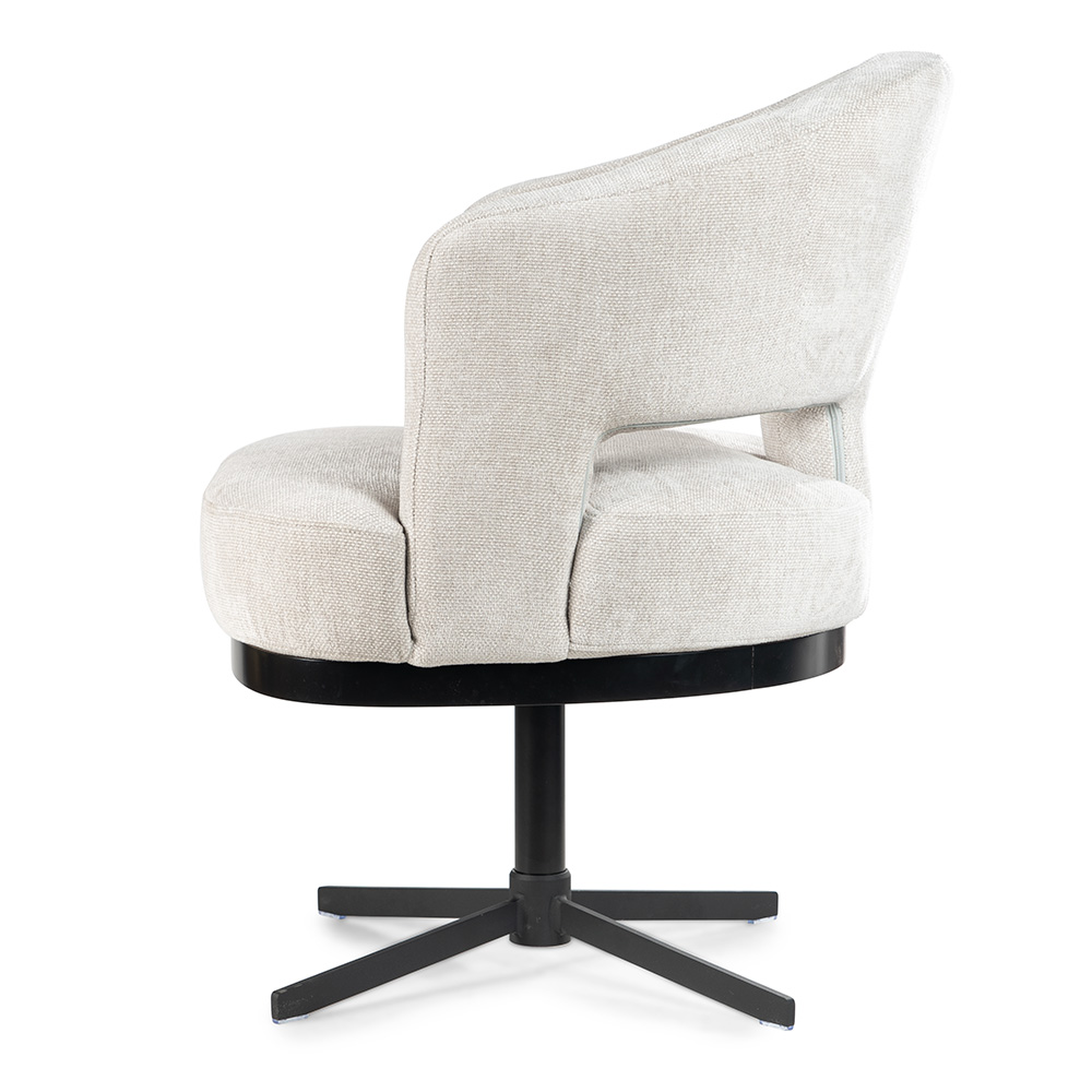 Duże krzesło fotelowe na obrotowej nodze TESSA z wyborem tkaniny i nogi