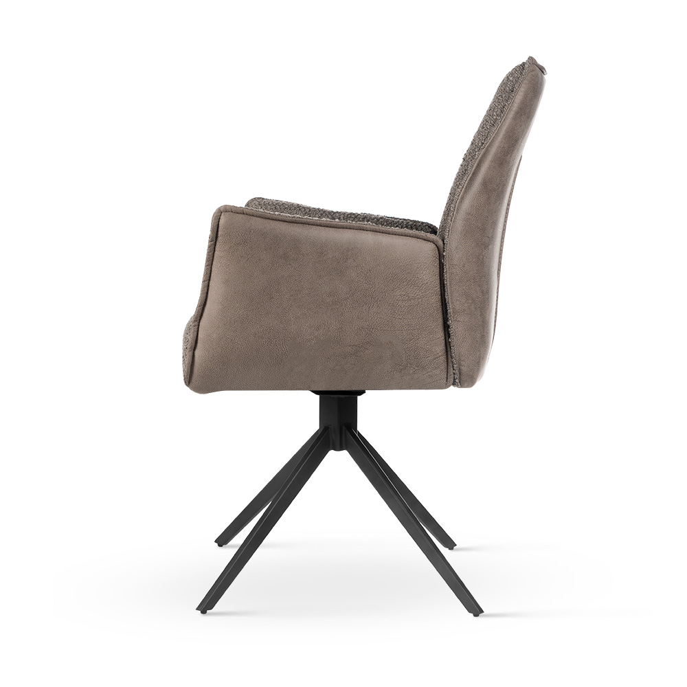 Obrotowe krzesło SOPHIA w kolorze truflowym