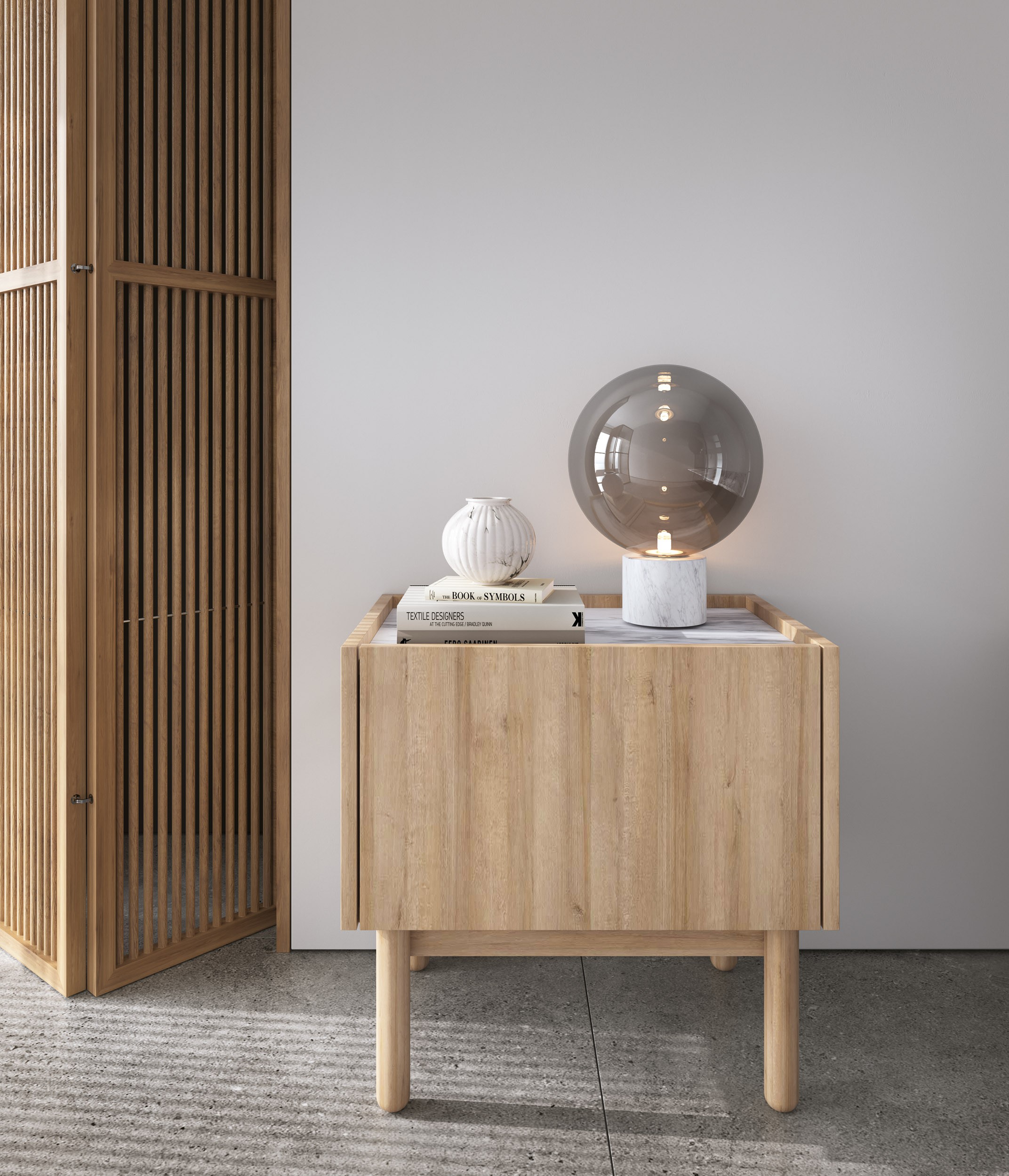 Stolik nocny BOHO BO05 w kolorze dębu