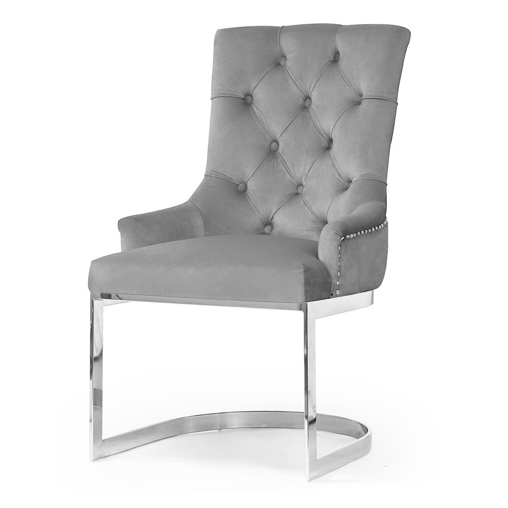 Parma Silver krzesło na nowoczesnej podstawie