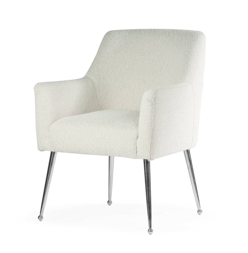 Eleganckie krzesło na srebrnych nogach Amadeus Lidar