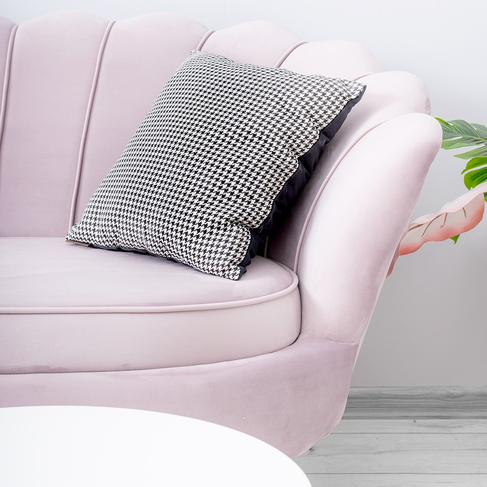 Sofa w stylu glamour Muszelka różowa