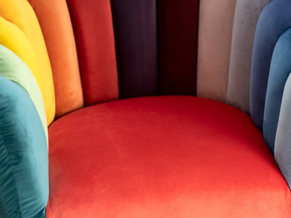 Kolorowe krzesło patchwork Lili Rainbow