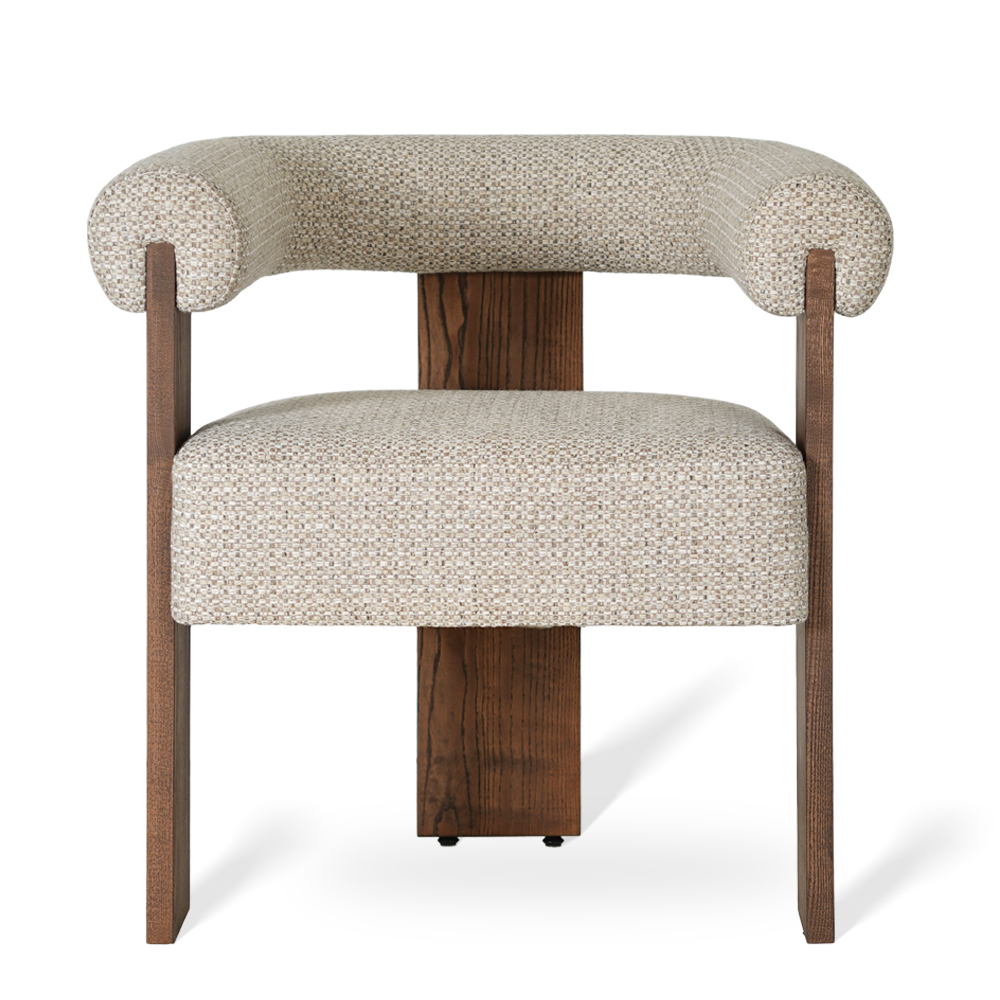 Nowoczesne krzesło z drewnianymi elementami DANTE Personalizowane