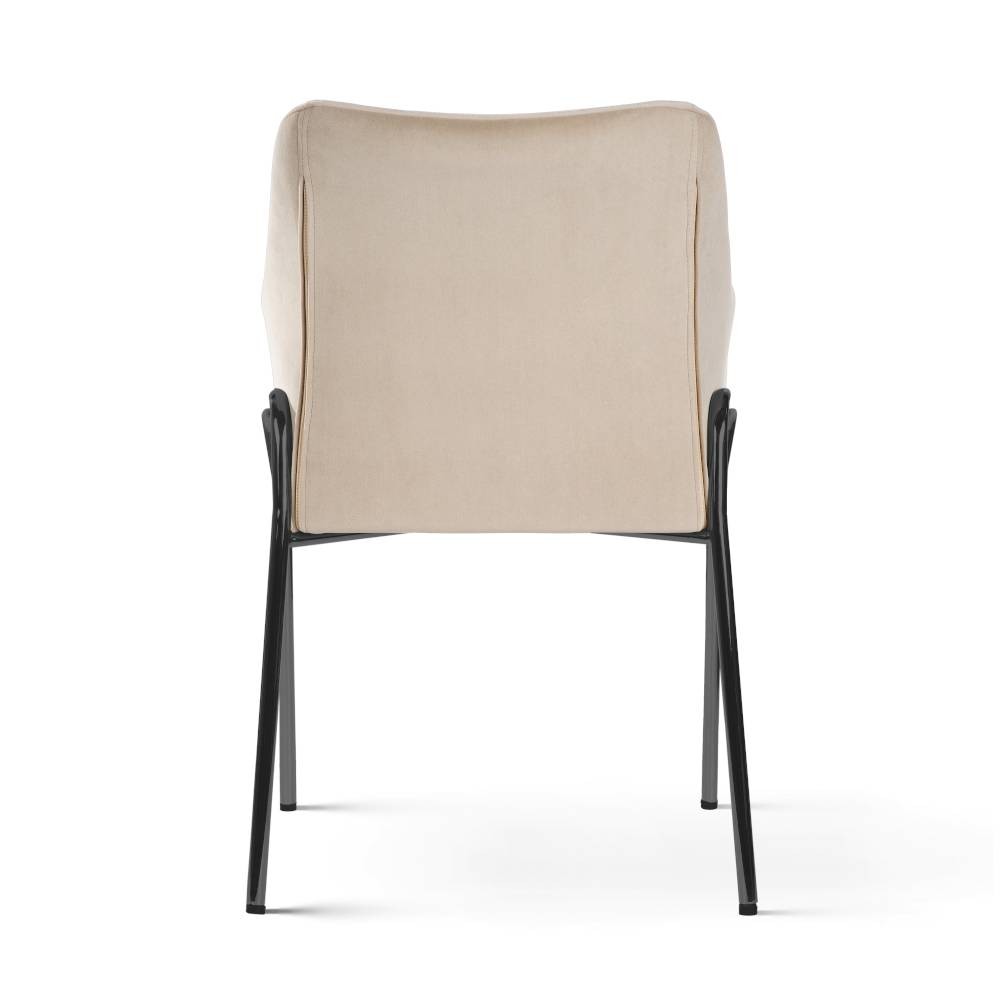 Krzesło kubełkowe ENZO na cienkich czarnych nogach