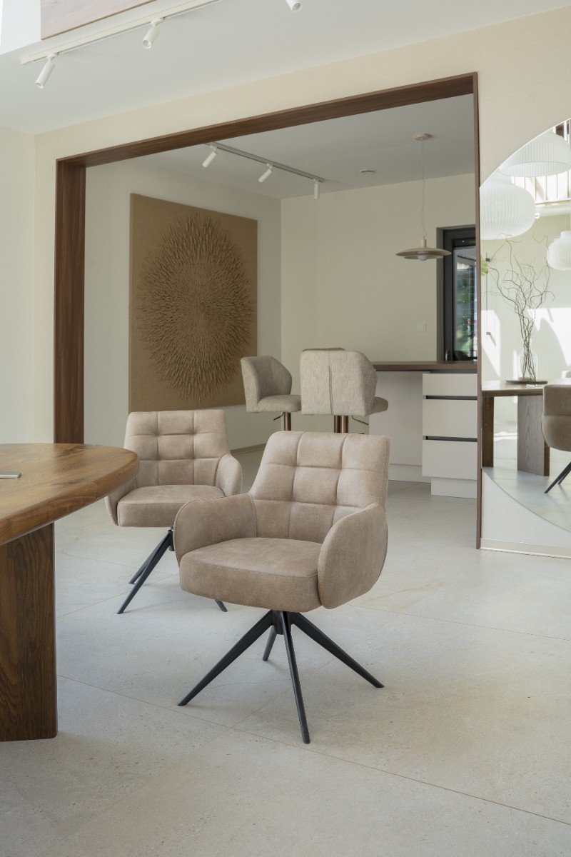 Krzesło obrotowe MATERO cappucino/czarna/BULL10