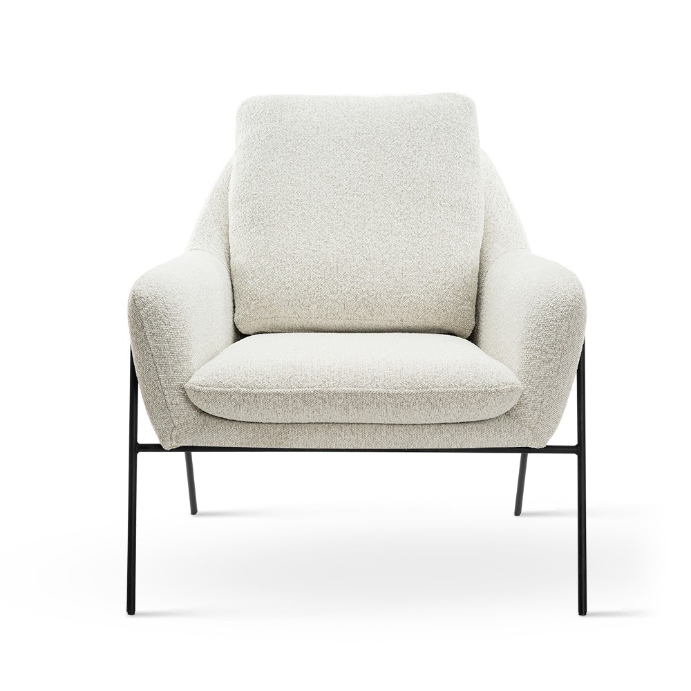 Nowoczesny fotel MALI na lekkich metalowych nogach