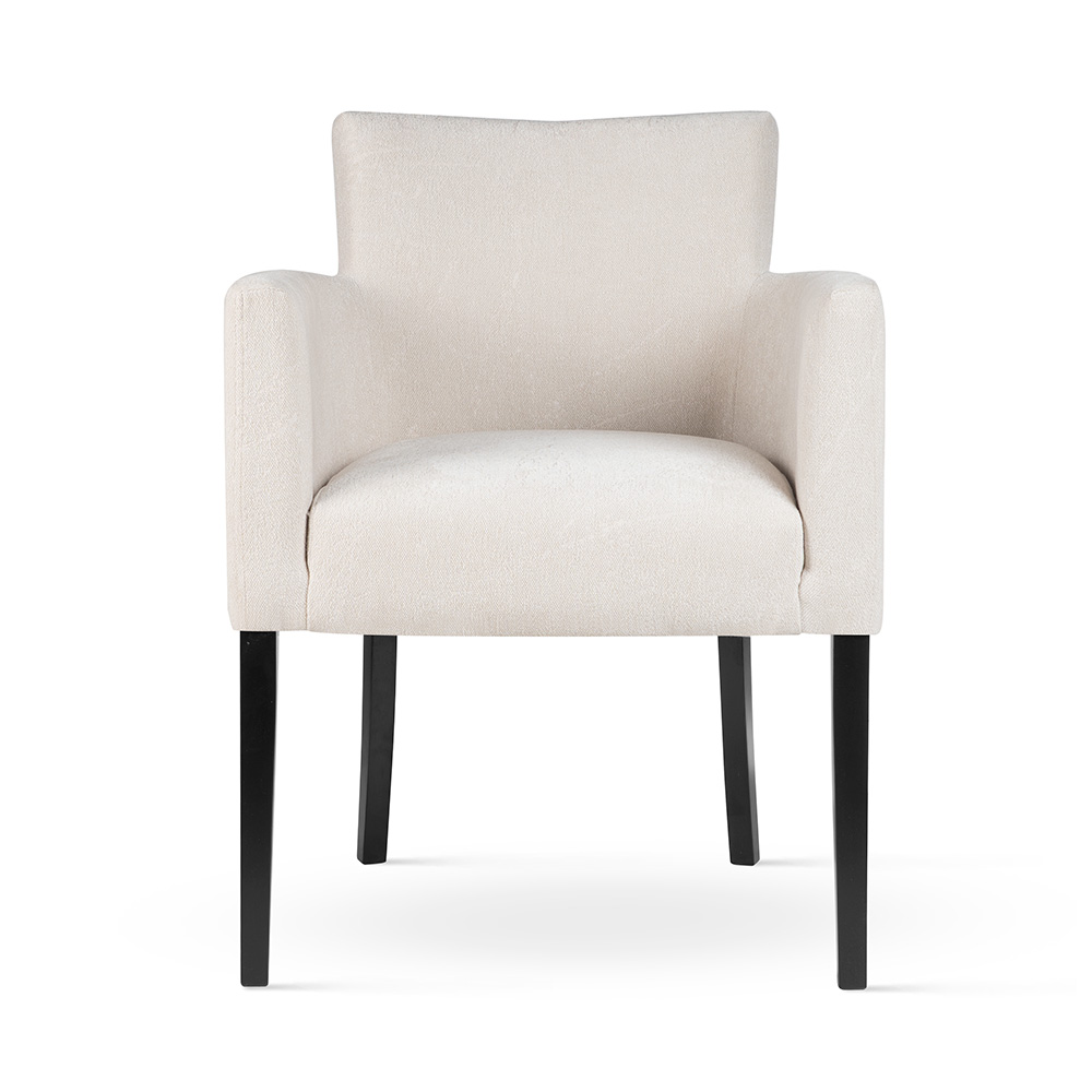 Krzesło kubełkowe na drewnianej nodze AZURRO