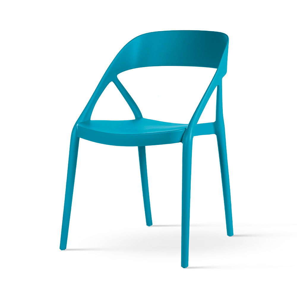 Niebieskie krzesło ogrodowe Lumera