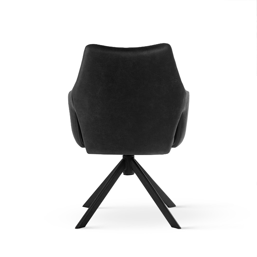 Funkcjonalne krzesło obrotowe VESPER w kolorze antracytowym skóra mielona